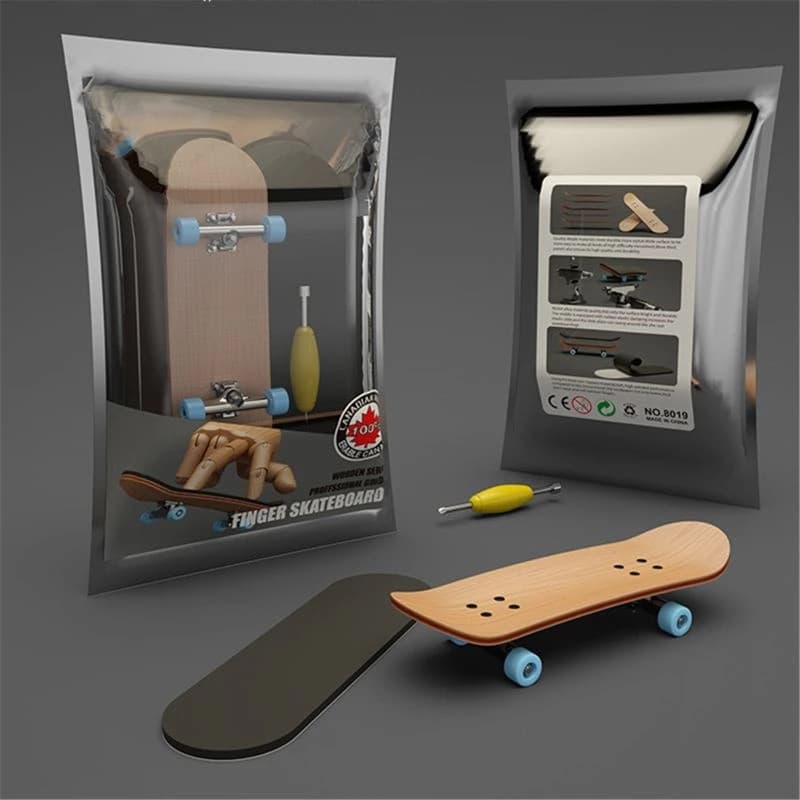 Conjunto de Skateboard de Dedo Profissional Brinquedo Skateboard de Dedo ou Skateboard com Ferramentas