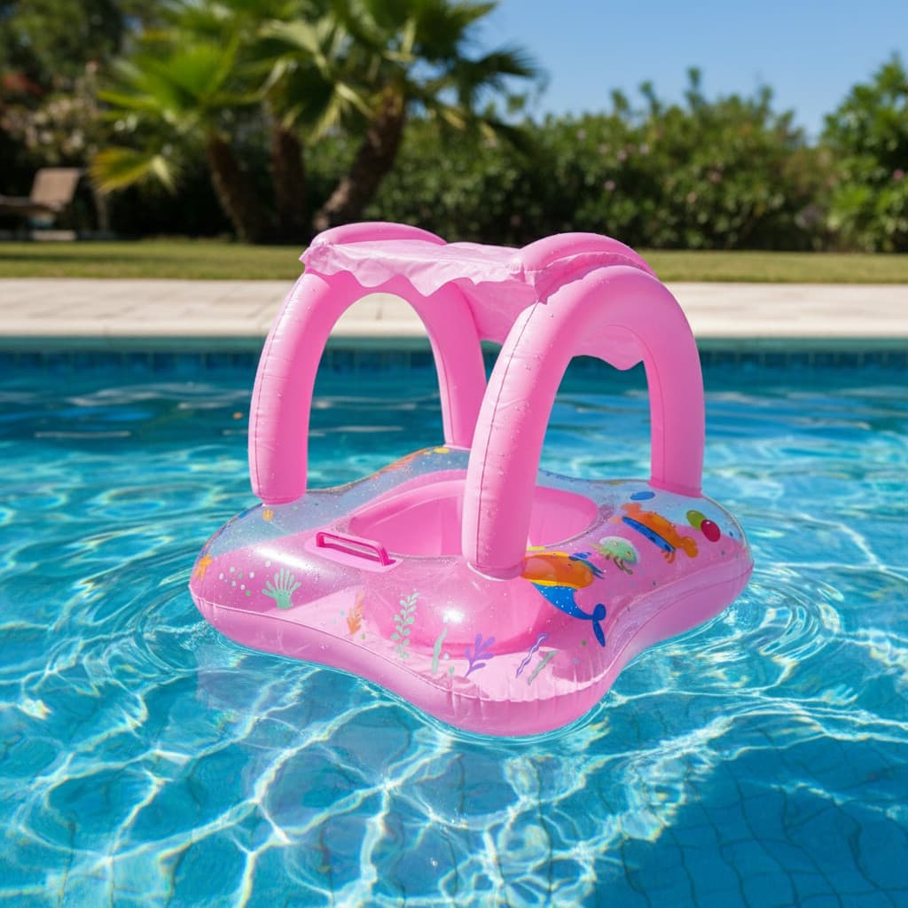 Boia Infantil Fralda Com Cobertura Assento Conforto Piscina