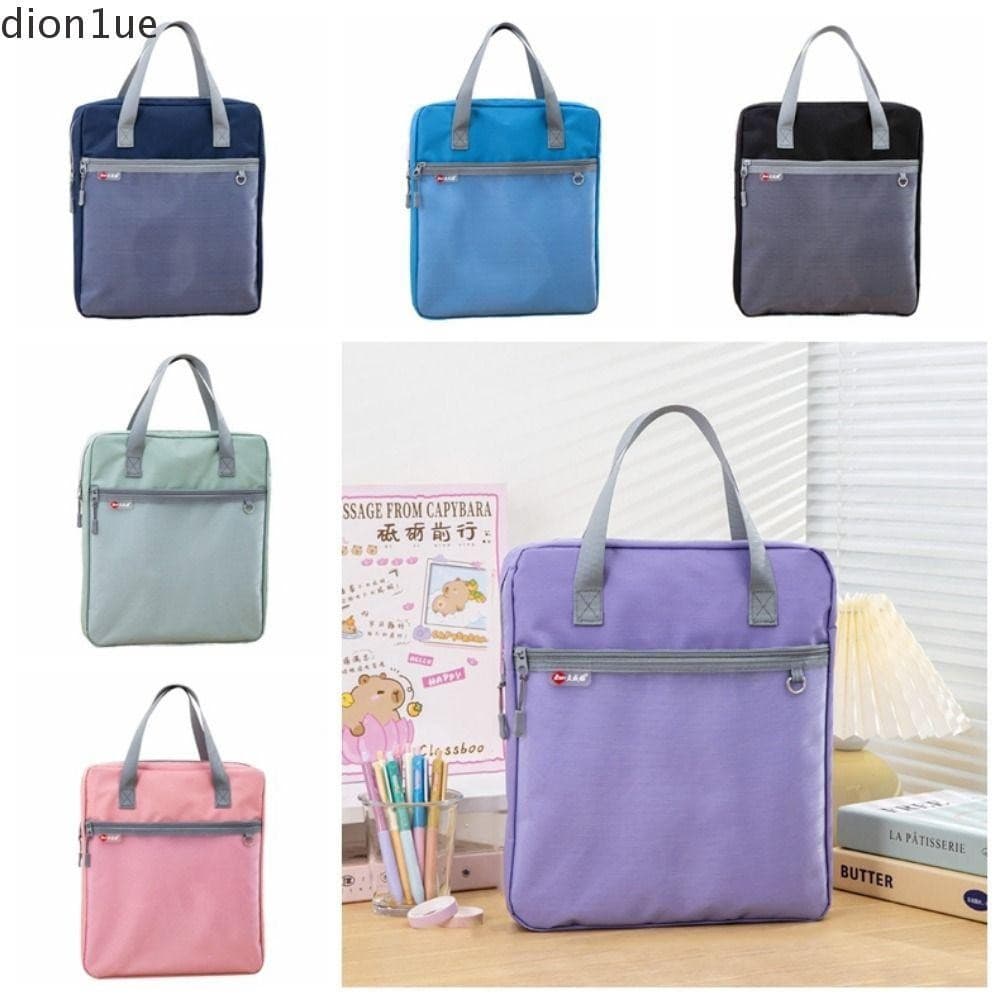 DION1UE Bolsa De Armazenamento De Livros , Organizador De Arquivos A4 À Prova D'água Portátil , Arte Com Zíper De Grande