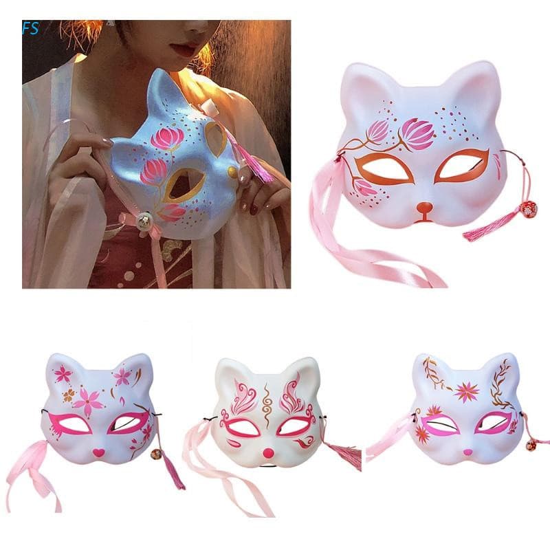 Máscara Raposa Japonesa TESFUS-Acessórios Cosplay