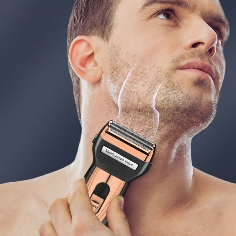 Barbeador elétrico multifuncional, aparador de sobrancelhas e corte de cabelo, nariz, depilação