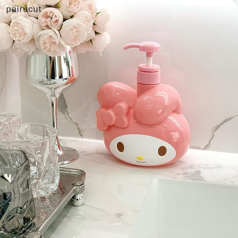 Uiu 900ml Sanrio Kuromi Garrafa De Sabão Kawaii Minha Melodia Shampoo Chuveiro Leite Sub-Loção Imprensa Armazenamento Ui