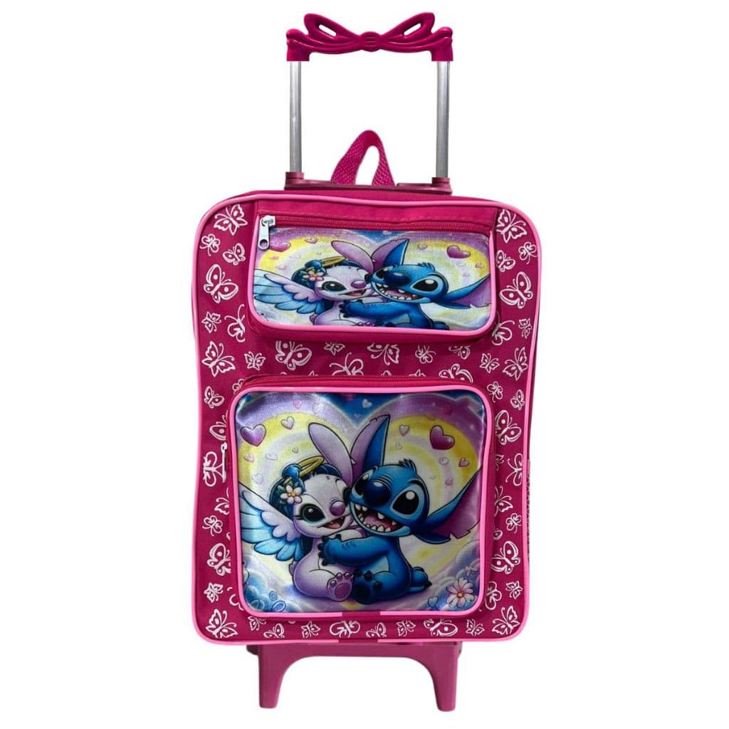 Mochila Escolar Carrinho Menina e Menino Personagens Grande