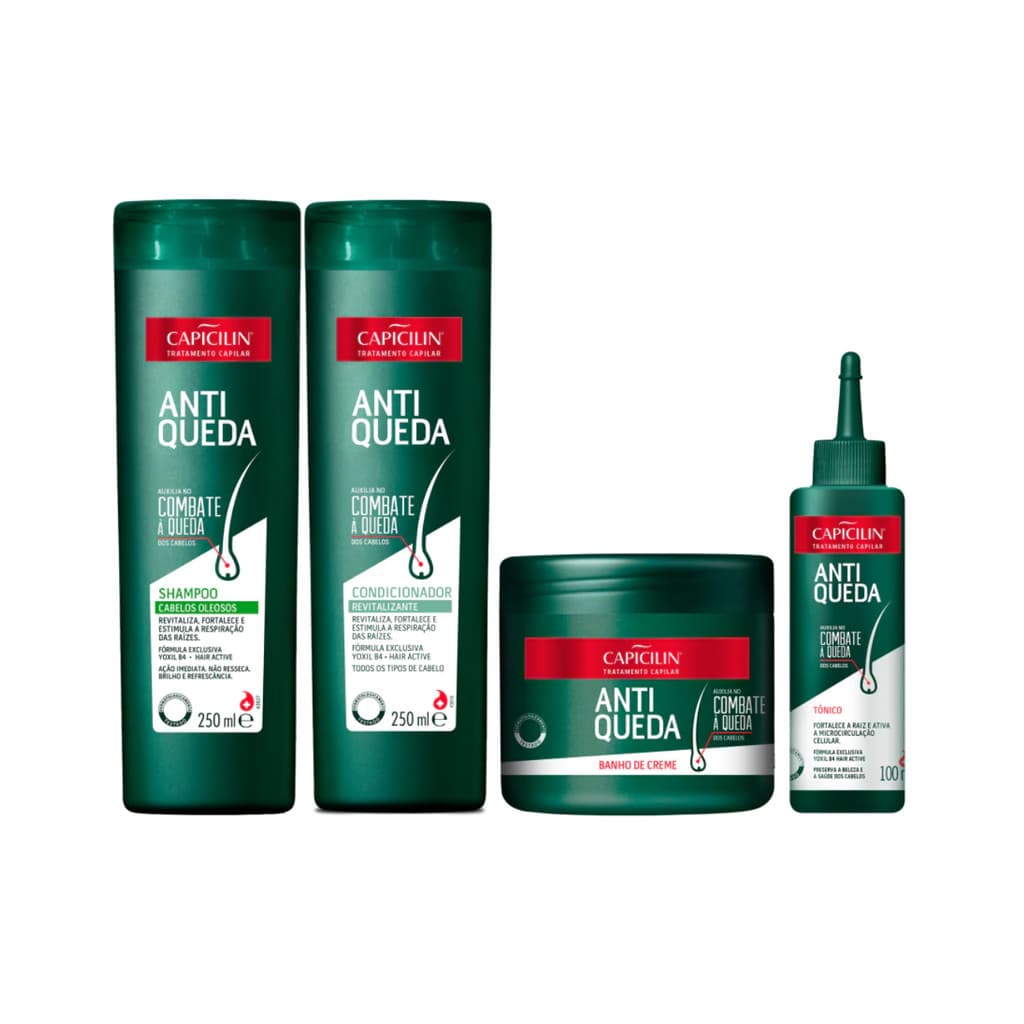 Kit Antiqueda Revitaliza Cabelos Oleosos Capicilin