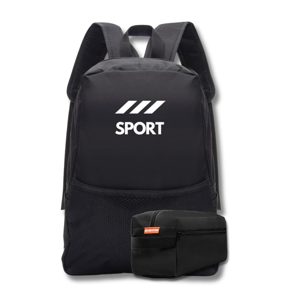 Kit Escolar Mochila e Estojo Grande Impermeavel com Alça de Mão Transversal