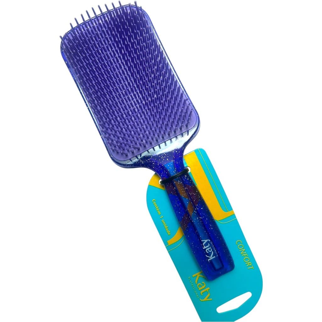 Escova De Cabelo Racket Glitter Katy Roxa