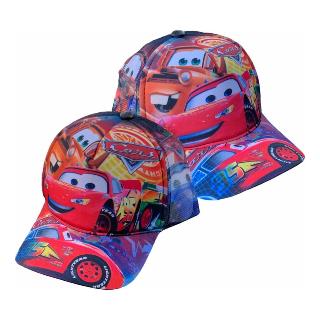 Boné Infantil Relâmpago Mcqueen Carros Meninos Ajustável Unissex