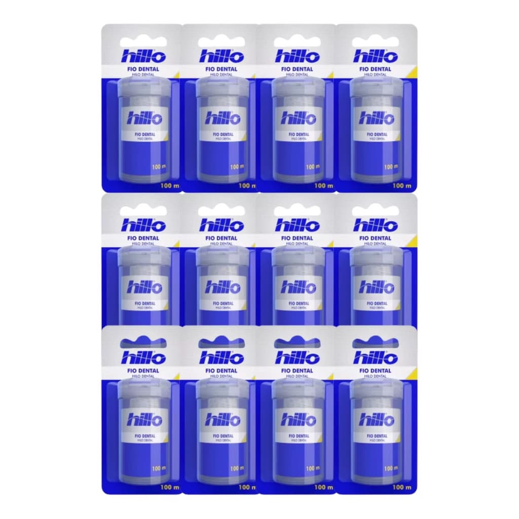 Kit Rolos de Fio Dental Hillo 3 ,6 ,9 e 12 Rolos 100 Metros Cada