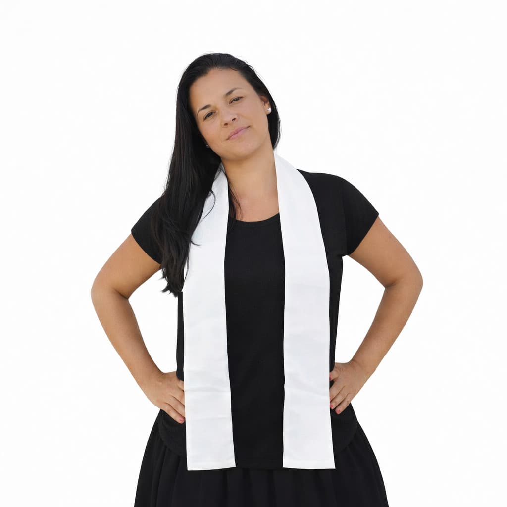 Pano De Pescoço Branco Feminino Umbanda e Candomblé
