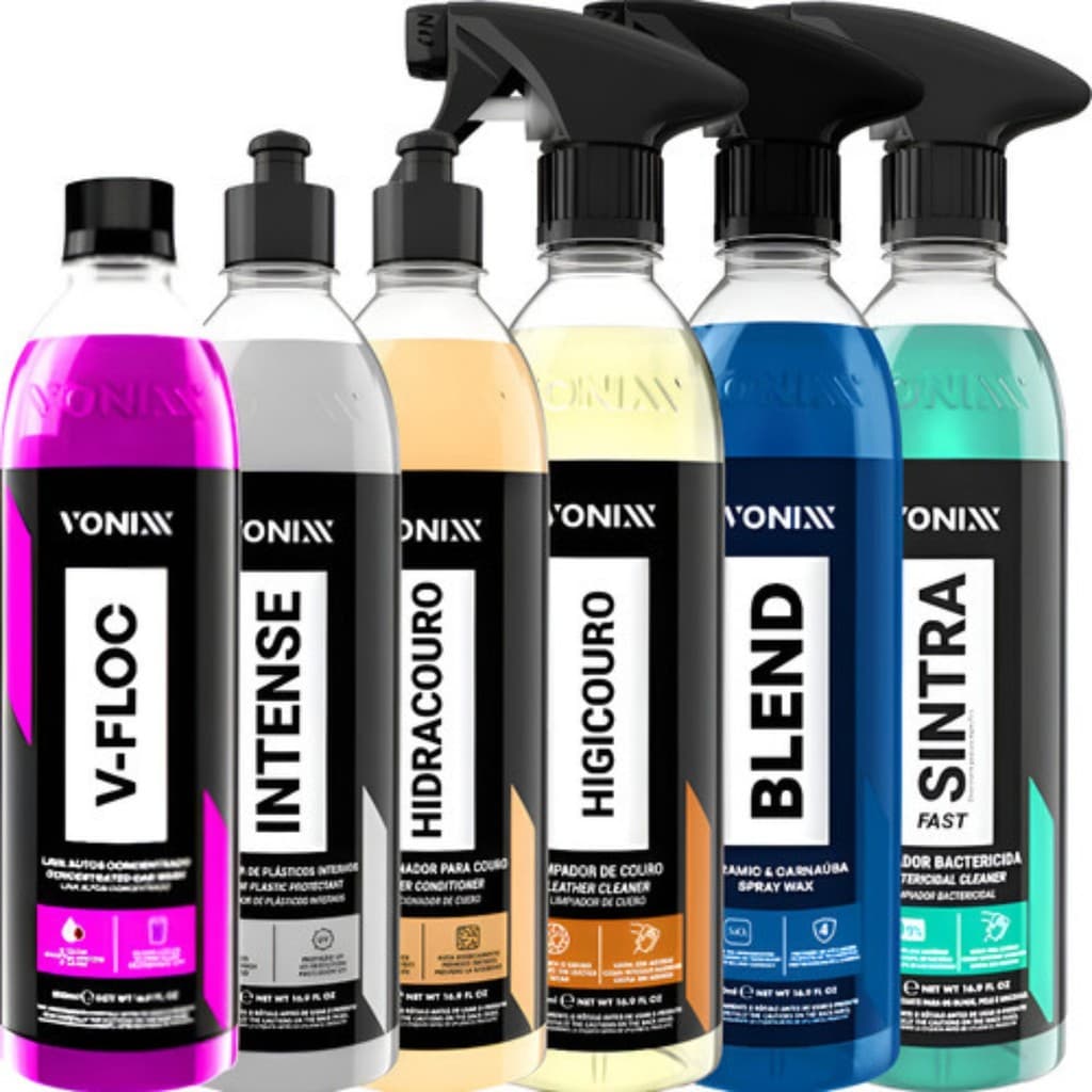 Kit Para Lavagem Limpeza Automotiva Couro Carro Moto Vonixx