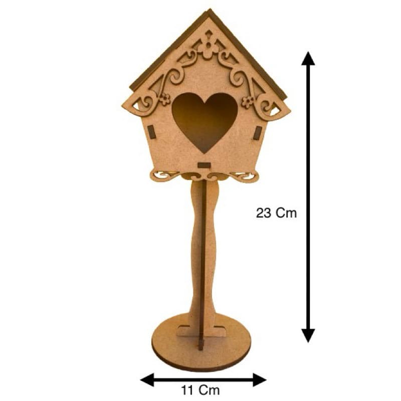 Casa Casinha Passarinho Mdf enfeite decoração Provençal 10 Uni