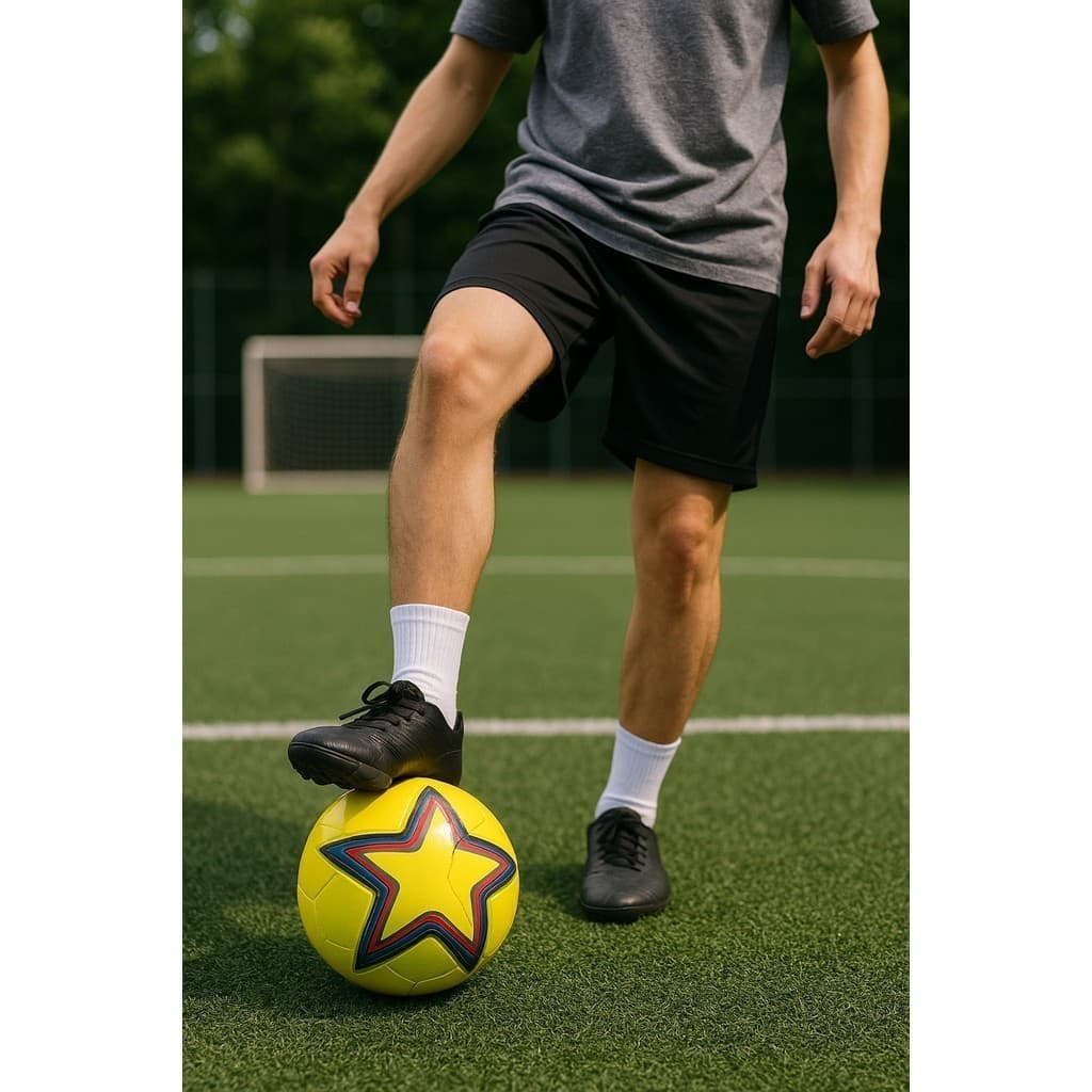 Bola Futebol Campo Society Tamanho 5 Couro Sintético Costurada Chute Forte Treino Jogo