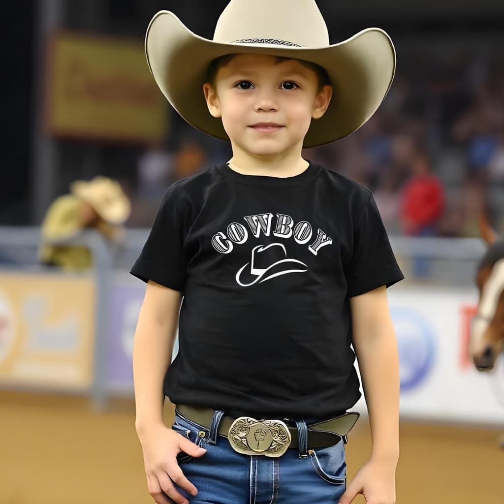 Camiseta Infantil Masculino Algodão Boiadeiro Bruto Rodeio Festa Do Peão Cowboy Coutry