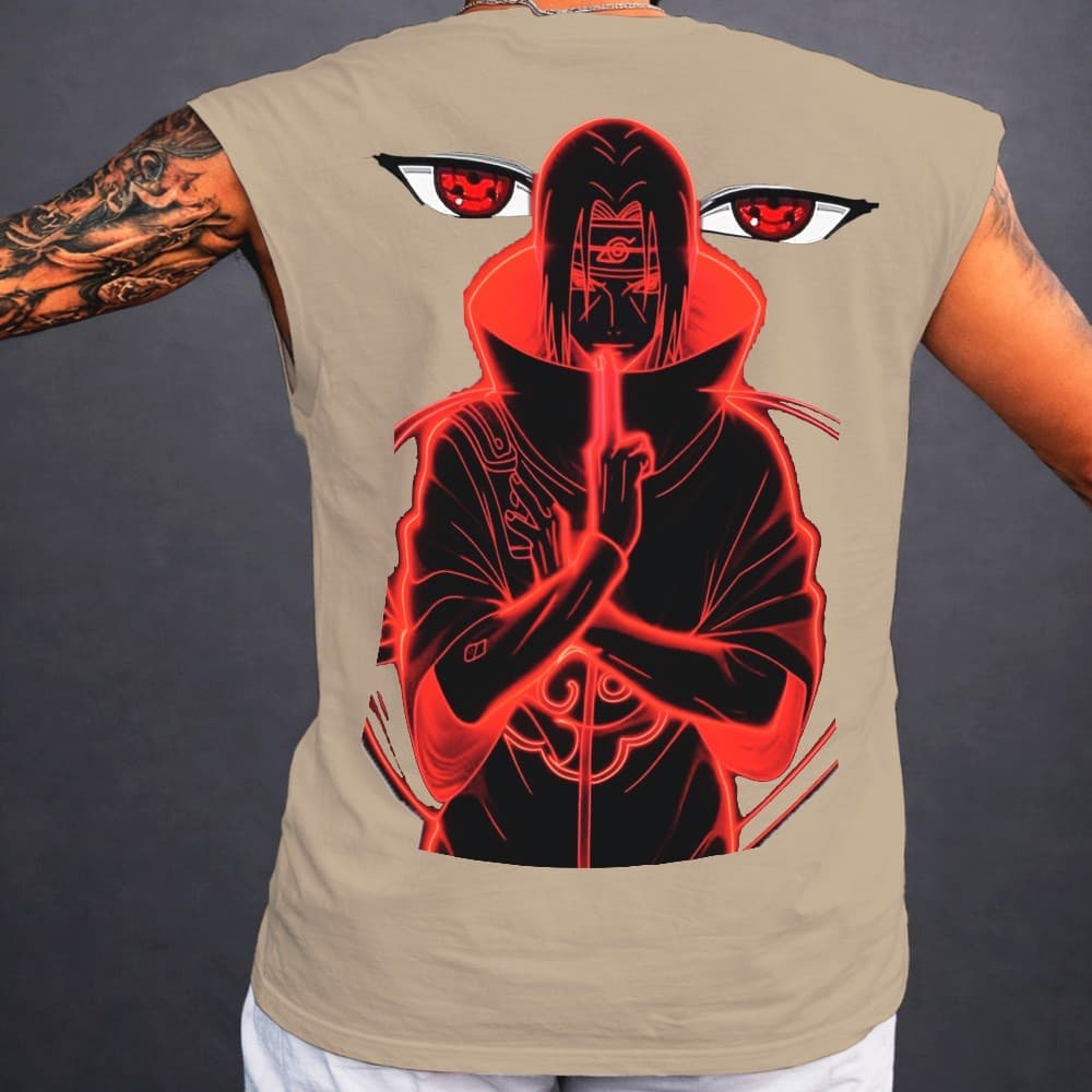 Camiseta Oversized Regata Akatsuki Itachi uchiha  Ref3724