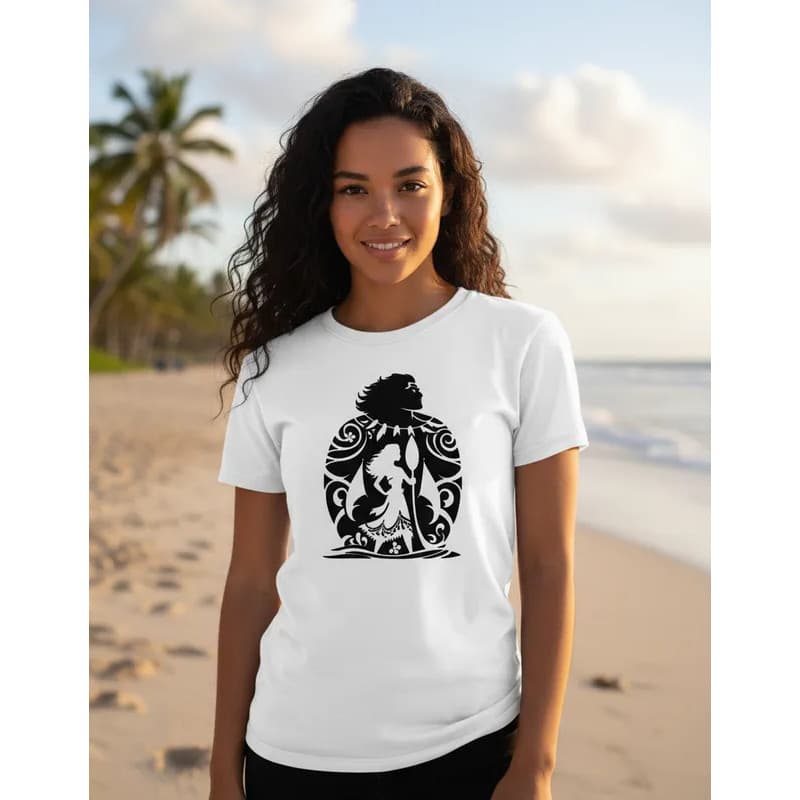Camiseta Adulta Infantil Camisa Blusa Moana Maori 100% Algodão