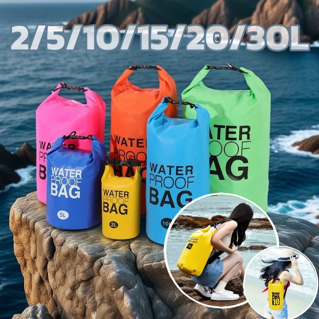 Bolsa Impermeável Saco Estanque Camping Bag Mochila Pesca  Caiaque Natação