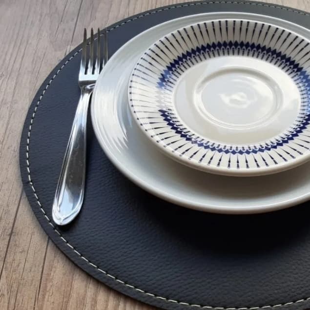 Jogo Americano Redondo Souplat De Mesa em Sintético Decoração