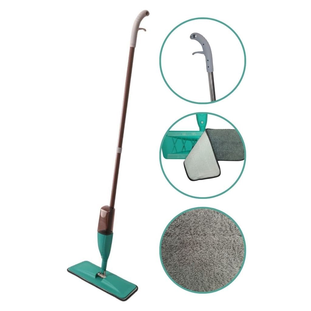 Mop Spray Giratório Articulável Pulverizador Limpeza Rodo