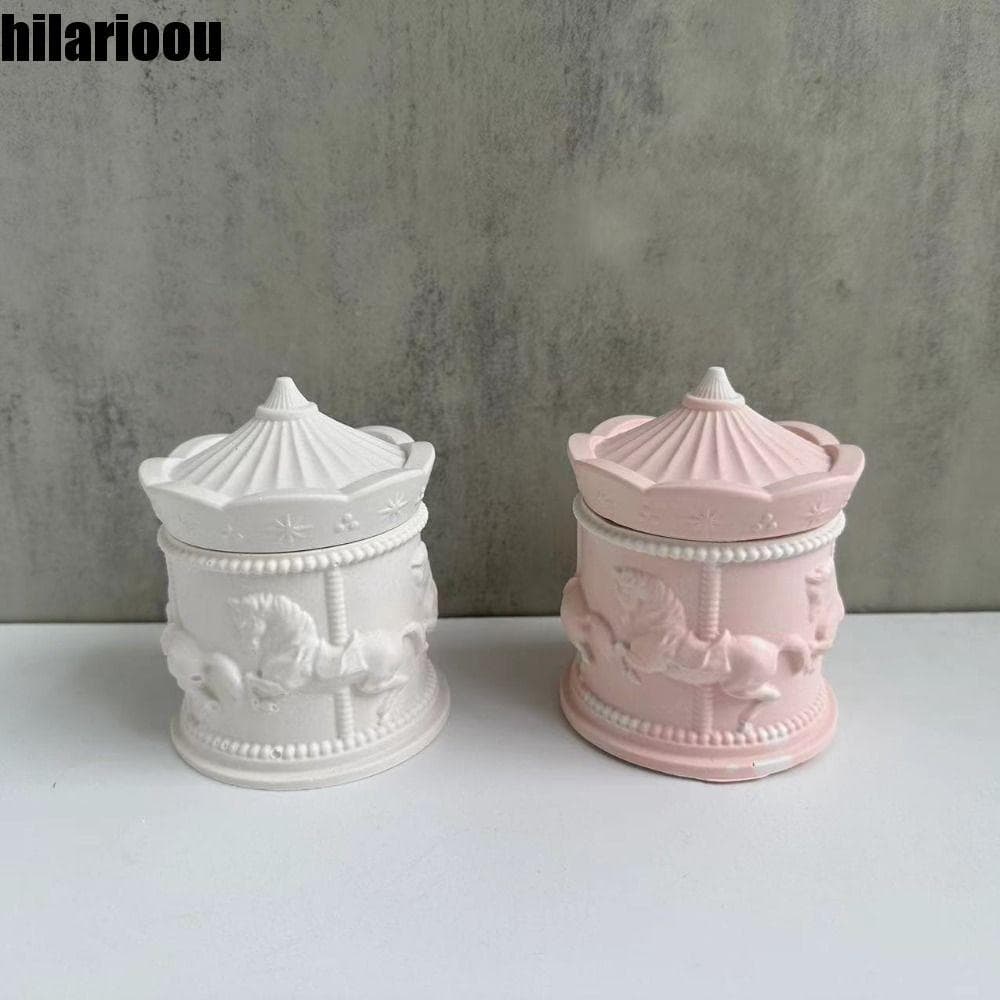 Molde De Caixa De Armazenamento De Carrossel HILARIOOU , Silicone Elegante Feito À Mão Joias De Artesanato 3D DIY