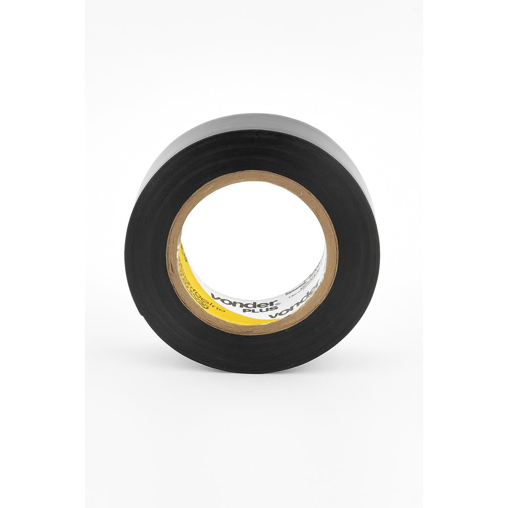 Fita Isolante Preta Vonder Plus 19mm x 10m Alta Resistência Instalações Elétricas Original Reposição