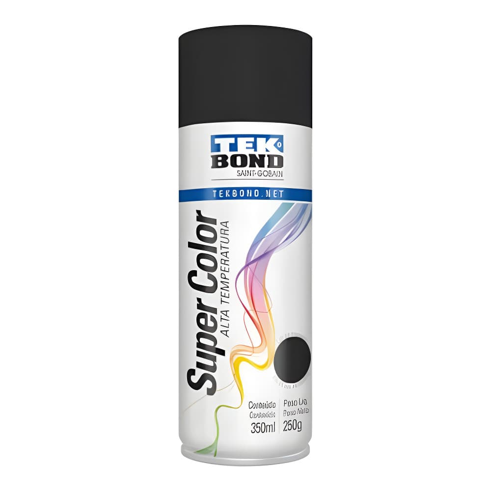 SPRAY PRETO FOSCO (ALTA) 350ML TEKBOND