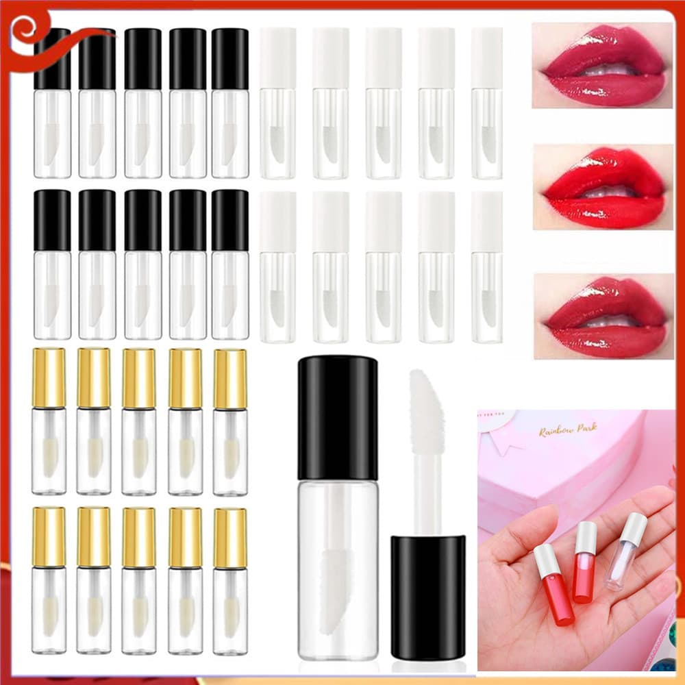 10 tubo de batom transparente recipiente de tubo de brilho labial 1.2ml para fazer batom