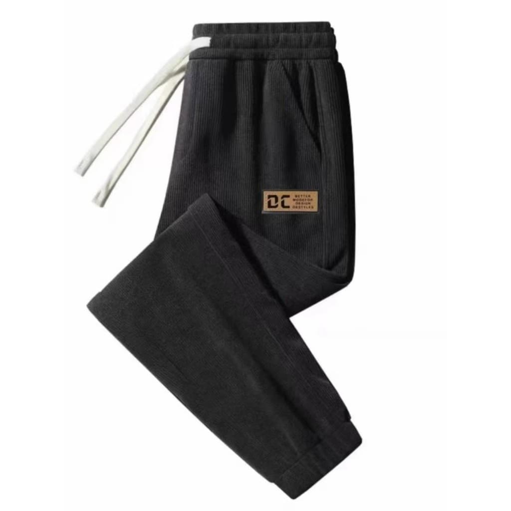 Forro de lã engrossado calças masculinas outono inverno novo estilo solto tamanho grande calças casuais calças esportiva