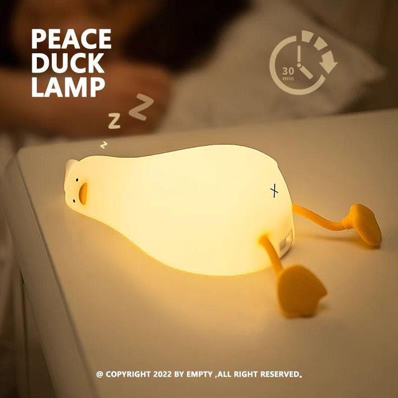 Pato Luz Noturna USB Recarregável Luminária De Silicone Patting Switch Kids Gift Aniversário Presente De Cabeceira