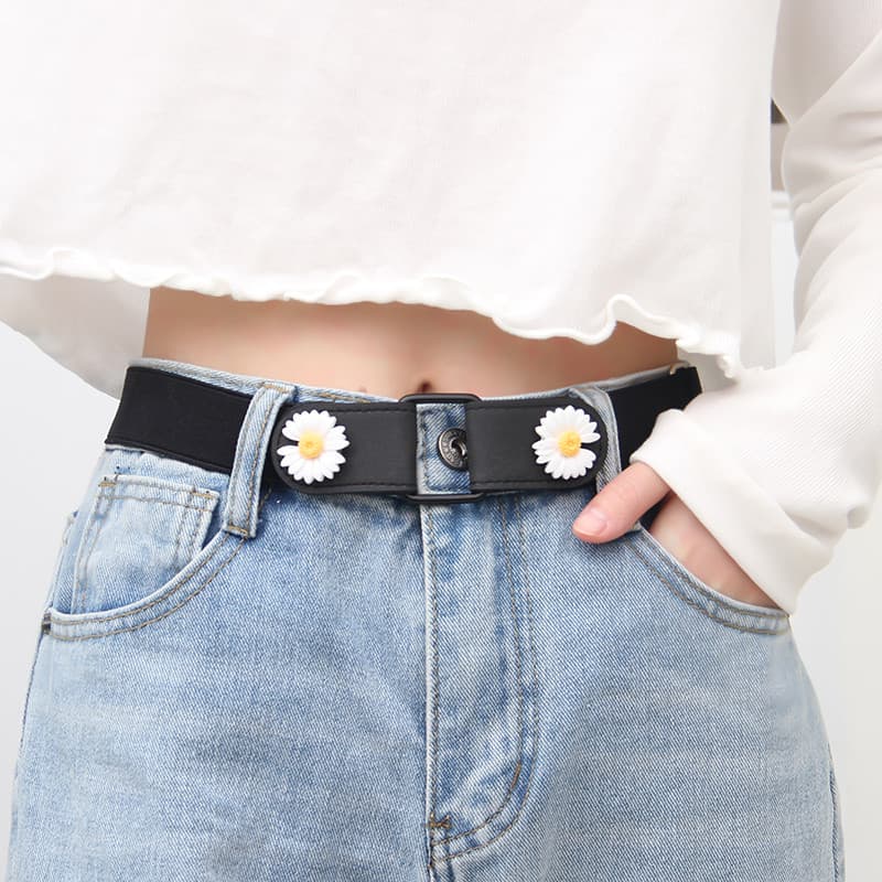Preguiçoso sem costura ins estilo cinto feminino verão decorativo Jeans elástico na moda senhoras cinto elástico invisív