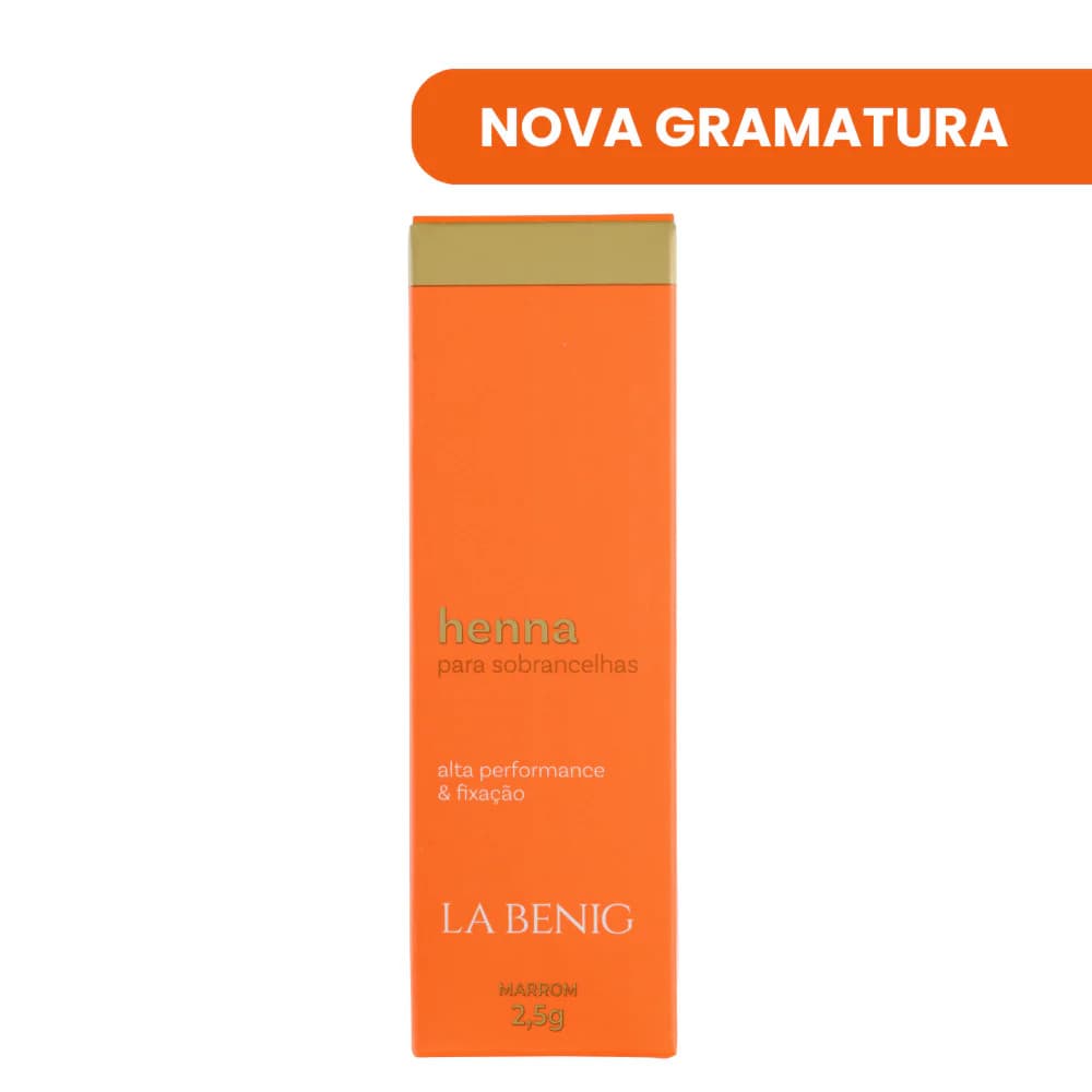 Kit La Benig Henna E Fixador Profissional Marrom 2,5g
