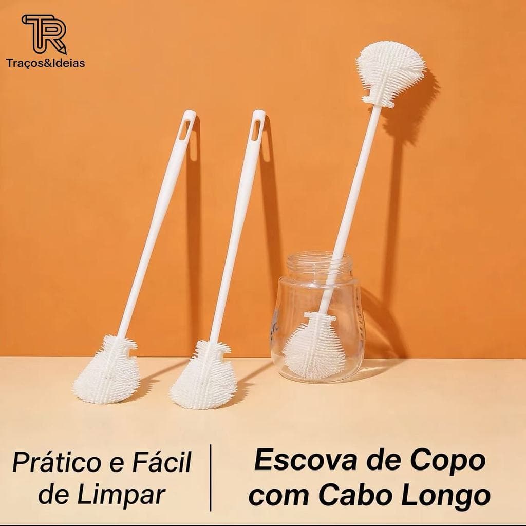Escovas de Silicone Longa de Limpeza para Copos Taças Jarras Mamadeiras Multiuso WJ-051