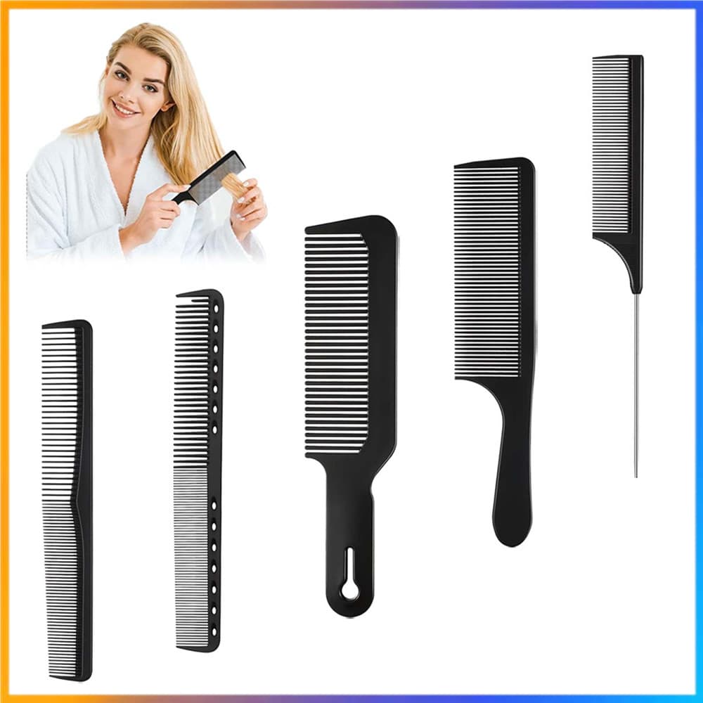 Novo estilo Anti-estático estilo pente conjunto de 5 peças masculino feminino pente de cabeleireiro uso doméstico do sal
