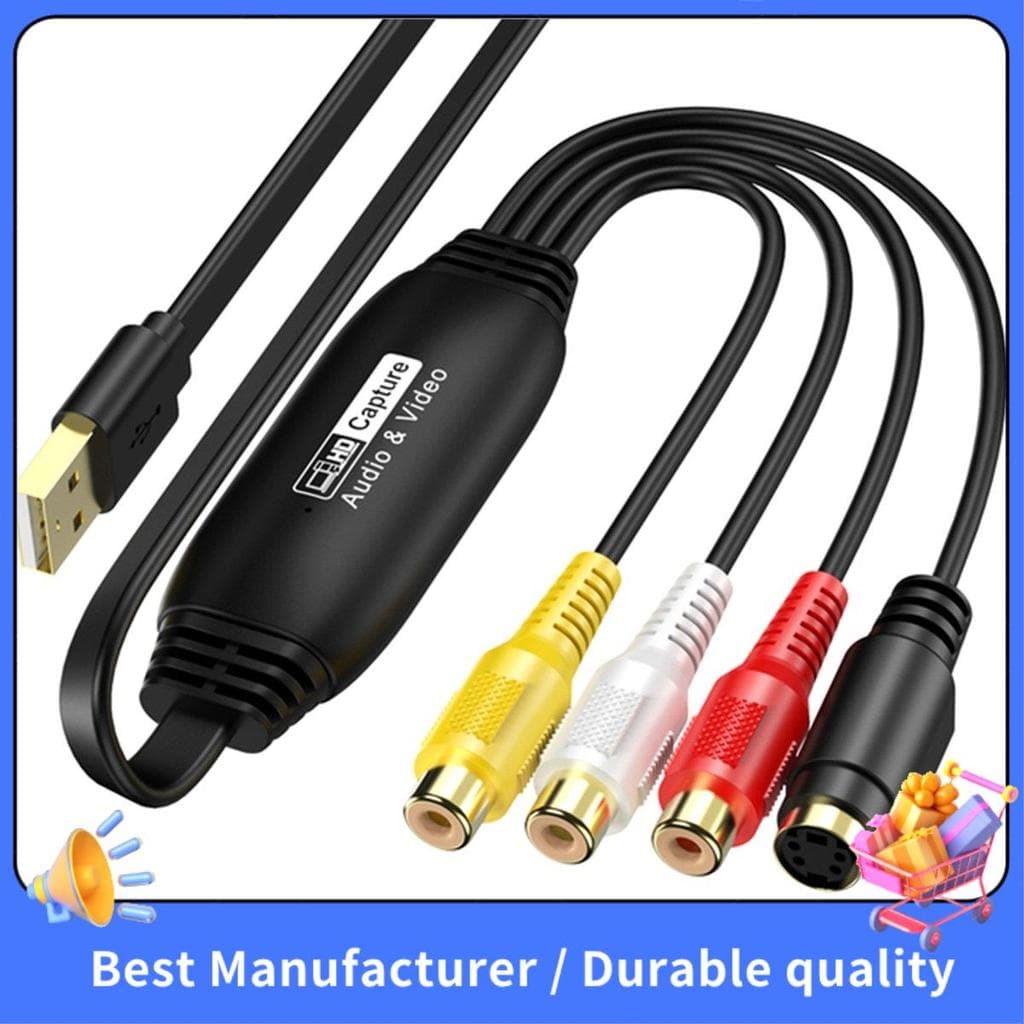 Captura De Vídeo USB Para Conversor Digital Placa De Áudio E 2.0 Sistema De Suporte De DVD De TV Fácil De Usar
