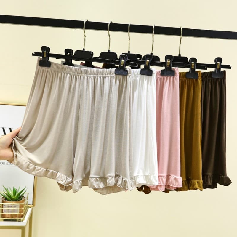 Roupa exterior Modal Shorts feminino verão voando calças casuais soltas casa calças de cintura elástica calças de pijama