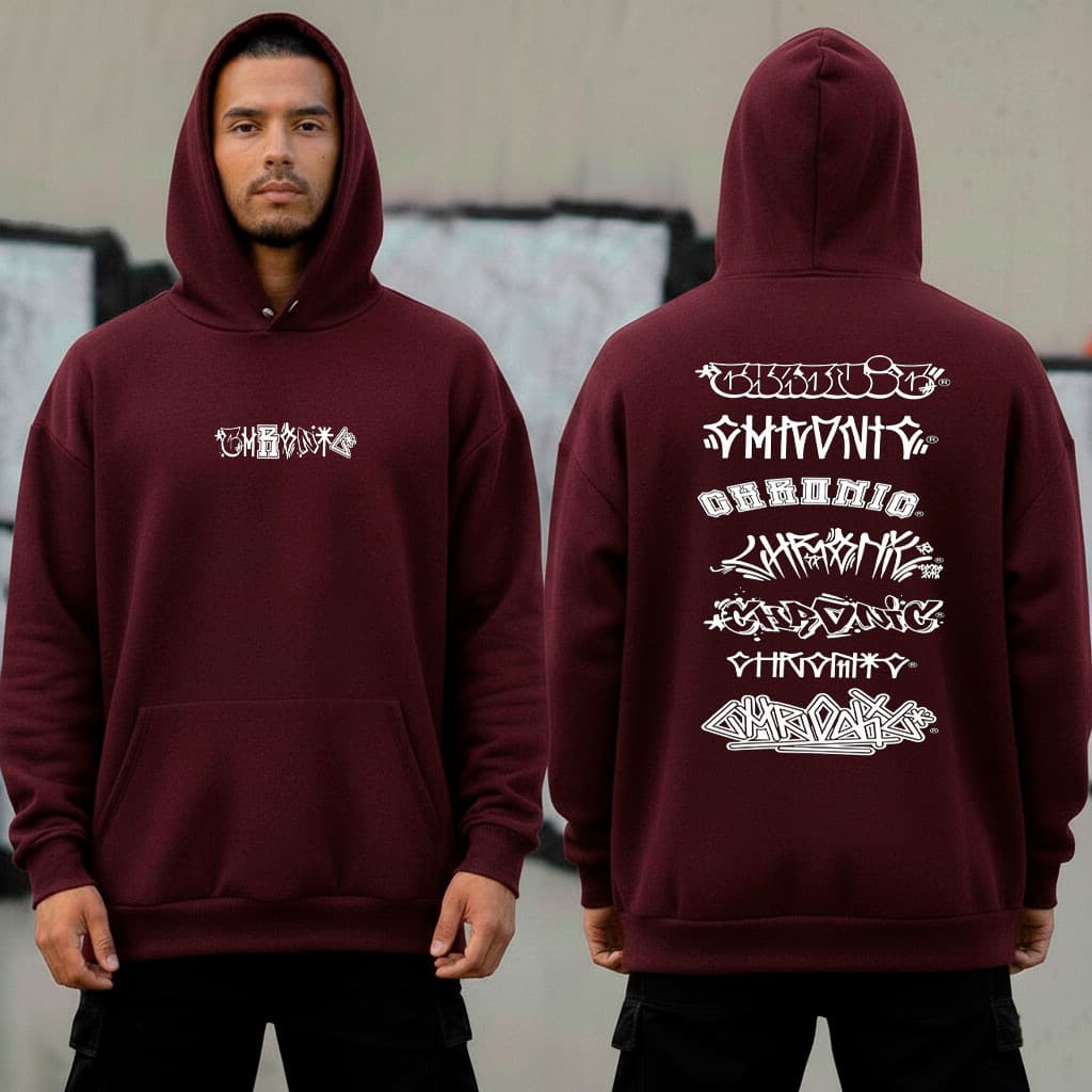 Moletom Canguru Chronic Fontes 100% Algodão Unissex Moda Inverno Coleção Streetwear Envio Rápido