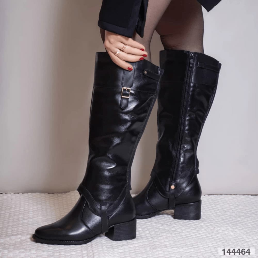 Bota Feminina Couro Legítimo 2 em 1 Cano Removível Bota Curta Bota Longa