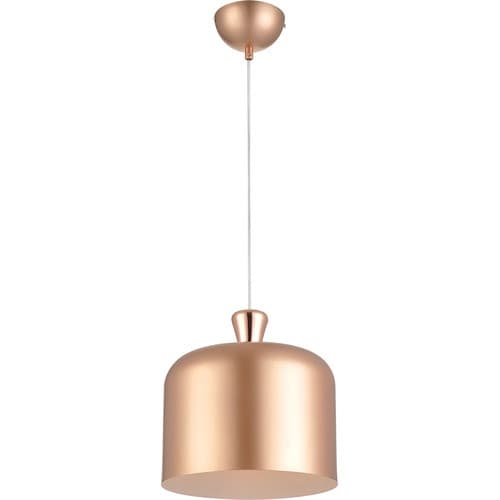 Luminaria Pendente Bell Aco E-27 Cobre Fosco 28cm Avant