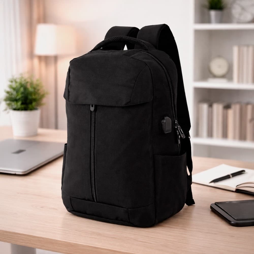Mochila Impermeável para Notebook 15.6 Com Entrada USB e Alças Respiráveis