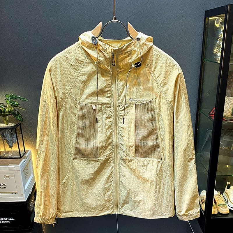 Roupas De Proteção Solar Com Resfriamento De Seda Gelada Para Homens , Novo Vestuário De Protetor Profissional Leve E Re