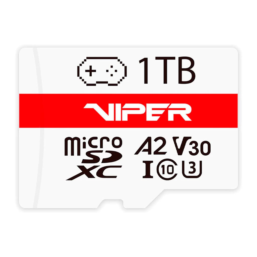 MEMORIA MICRO SD PATRIOT VIPER GAMING SDXC CLASSE 10-U3 V30 A2 1TB PV1TBGM32MCX