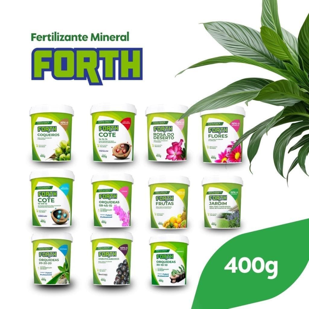 Adubo Fertilizante Forth Jardim Orquídeas Hortaliças Frutas Flores Rosa Deserto