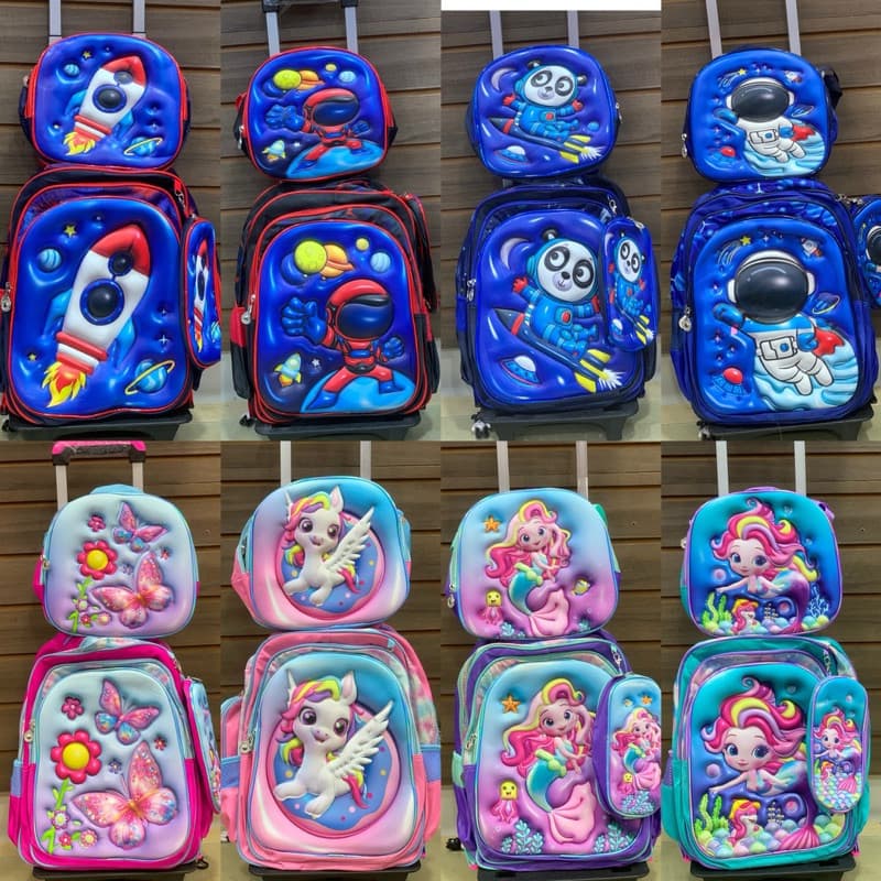 kit mochila carrinho e Kit mochila de Costa