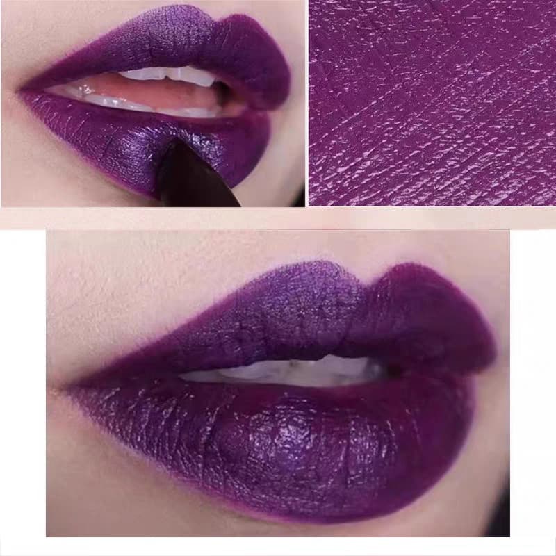 Batom Uva Roxo Fosco Veludo Azul Enchantress Preto Verde Oliva Envenenamento Cor Halloween Batom Branco