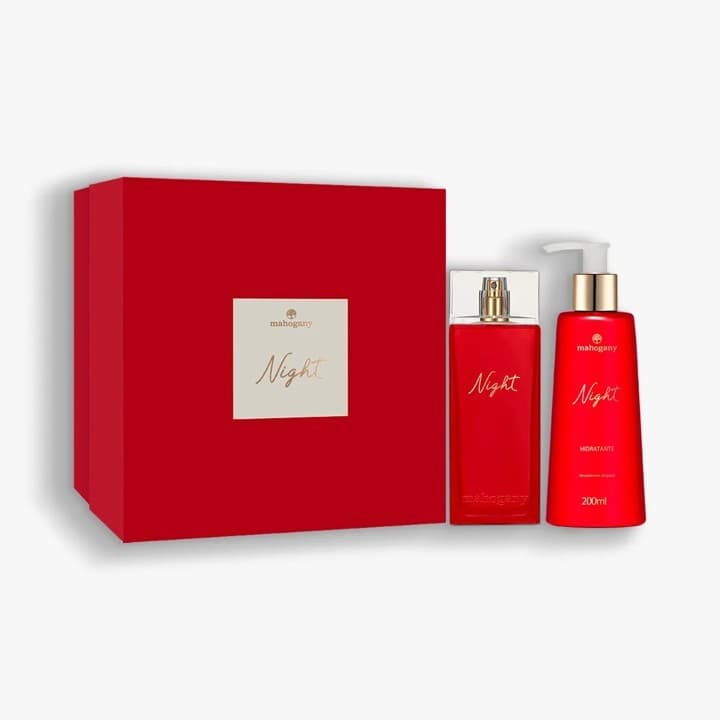 Kit Night Fragrância Desodorante Corporal 100ml e Hidratante 200ml - Mahogany