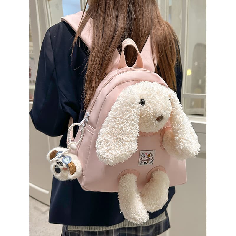 Crianças bonito coelho mochila meninas 2025 novo estilo moda All-Match mochila de viagem japonês macio menina primavera