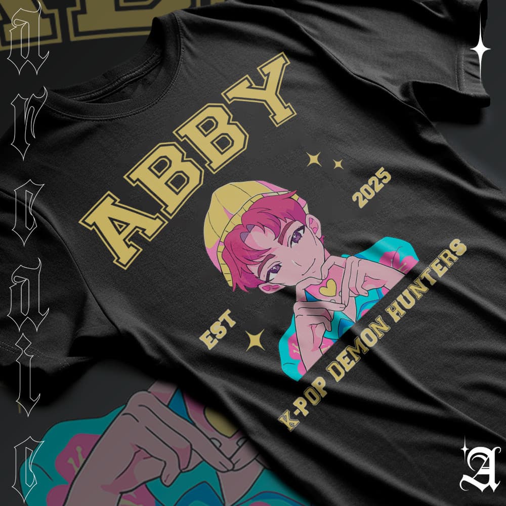 Camiseta Camisa Unissex100%Algodão Tendencia Joven Todos os Estilos Abby K-pop Demon Hunters Guerreiras Kpop Envio Top