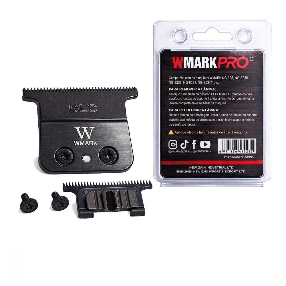 Lamina Aco Inoxidavel Wmark 325 Dupla DLC Preto Acabamento