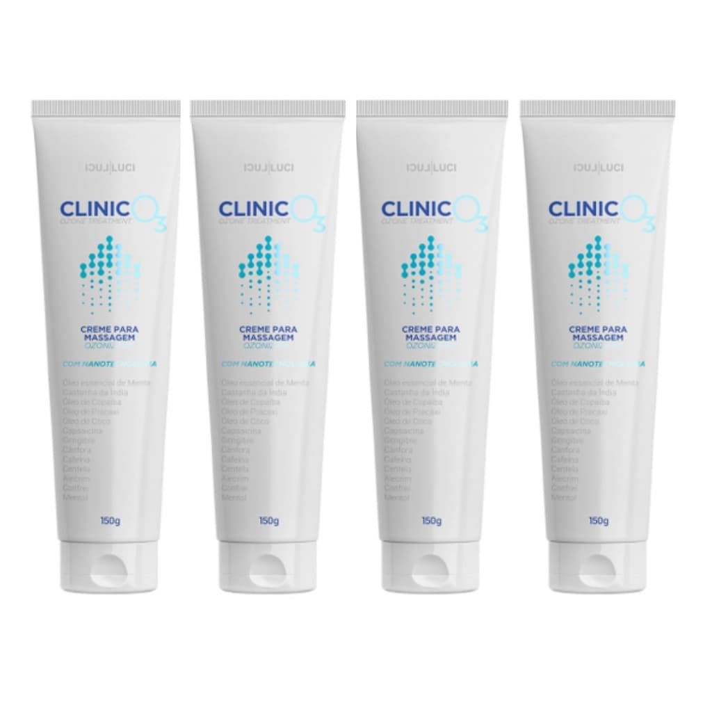 Creme De Massagem Clinic O3 Luci Luci - 150g - 4 Unidades