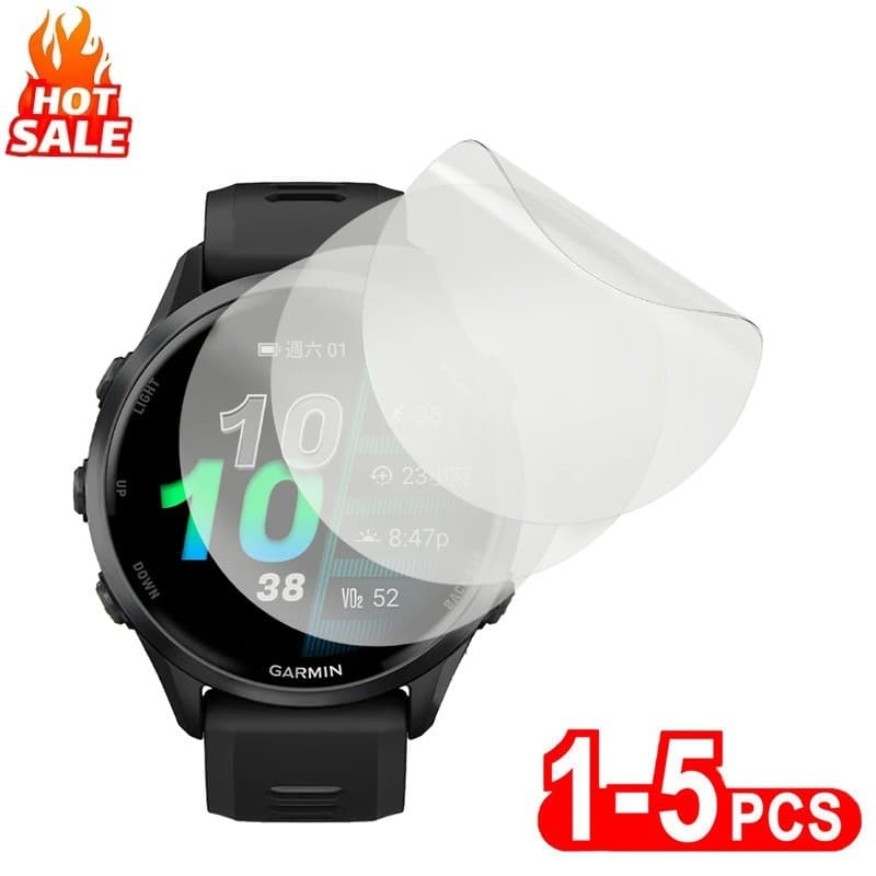 1-5 Pçs Película Protetora De Hidrogel Compatível Para Garmin Forerunner 970 570 42mm 47mm Protetor De Tela Anti-Risco N