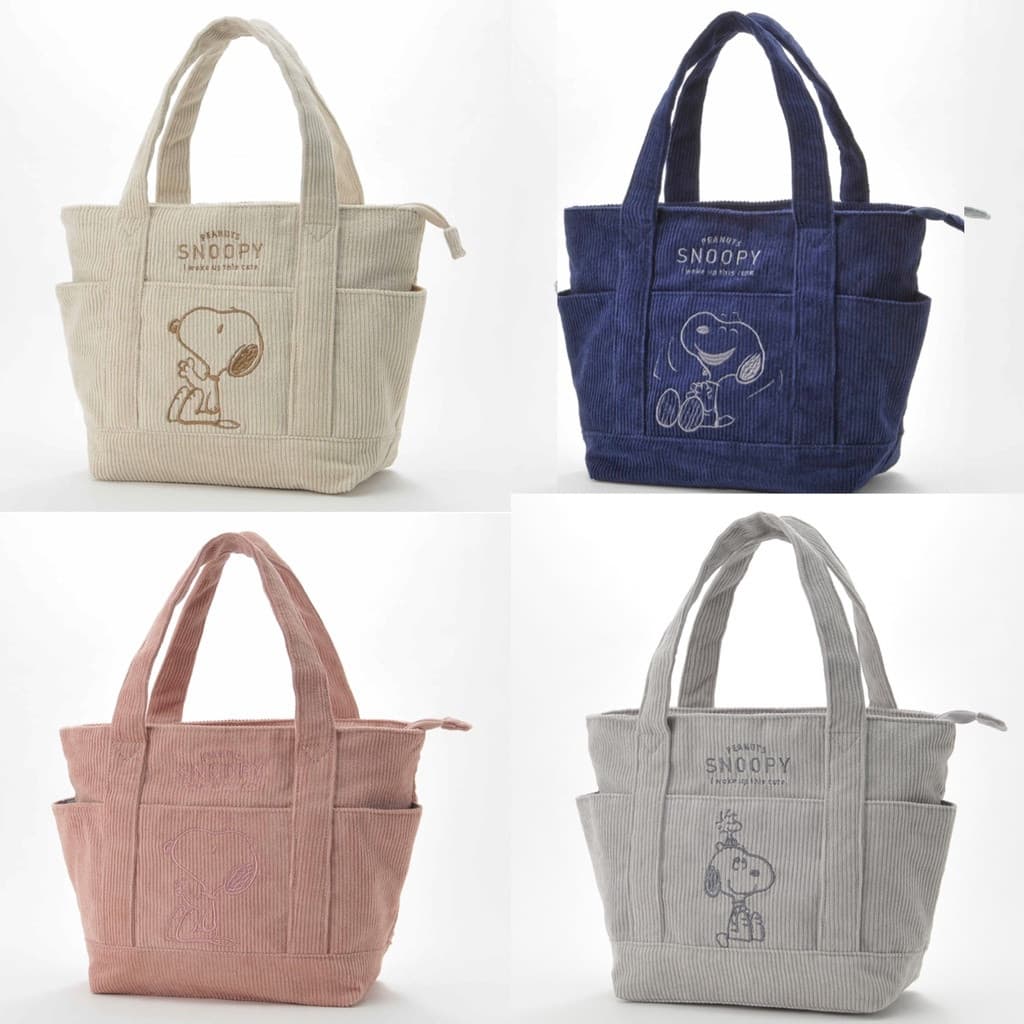 Bolsa de veludo Snoopy japonesa Casual All-Match bolsa de estudante de grande capacidade